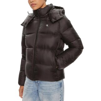 Calvin Klein Jeans Women's Black Zip-Up Jacket for Fall & Winter