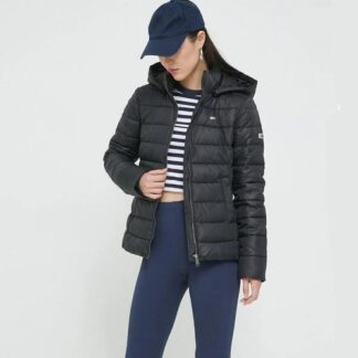 Tommy Hilfiger Women's Black Zip-Up Hooded Jacket