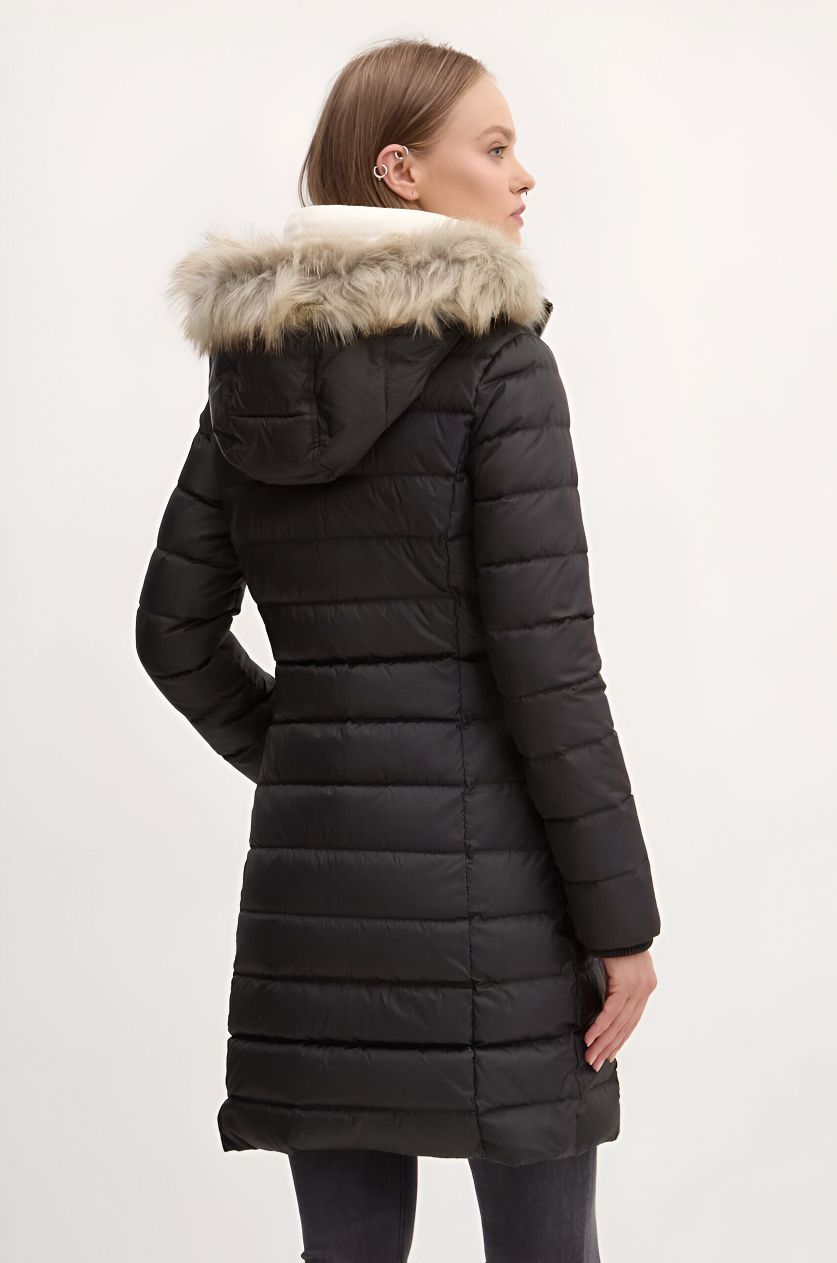 Tommy Hilfiger Women's Hooded Black Jacket - Image 3