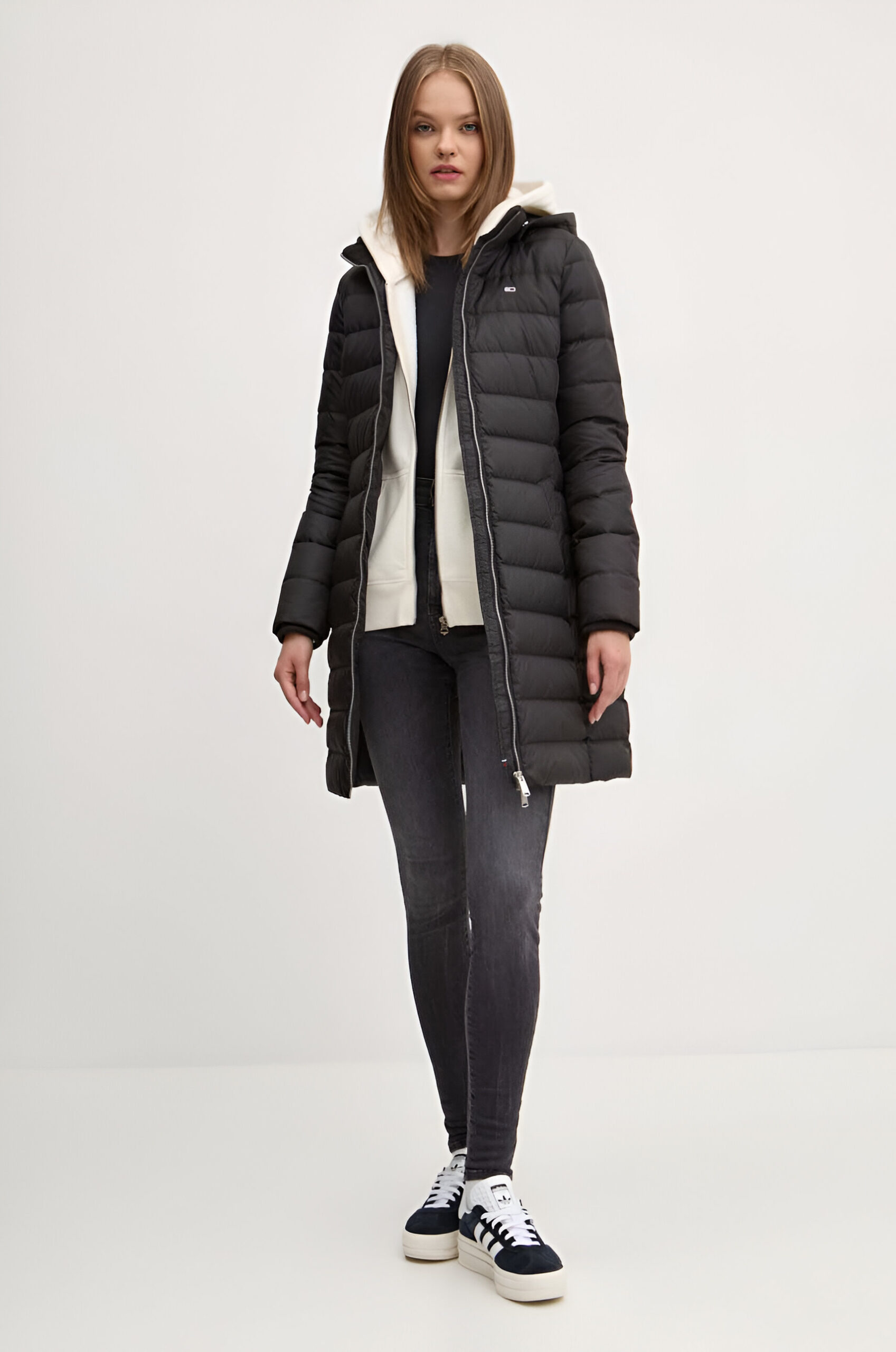 Tommy Hilfiger Women's Hooded Black Jacket - Image 4