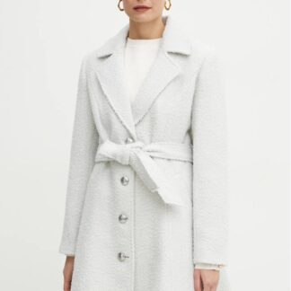 Guess Women’s Grey V-Neck Buttoned Coat