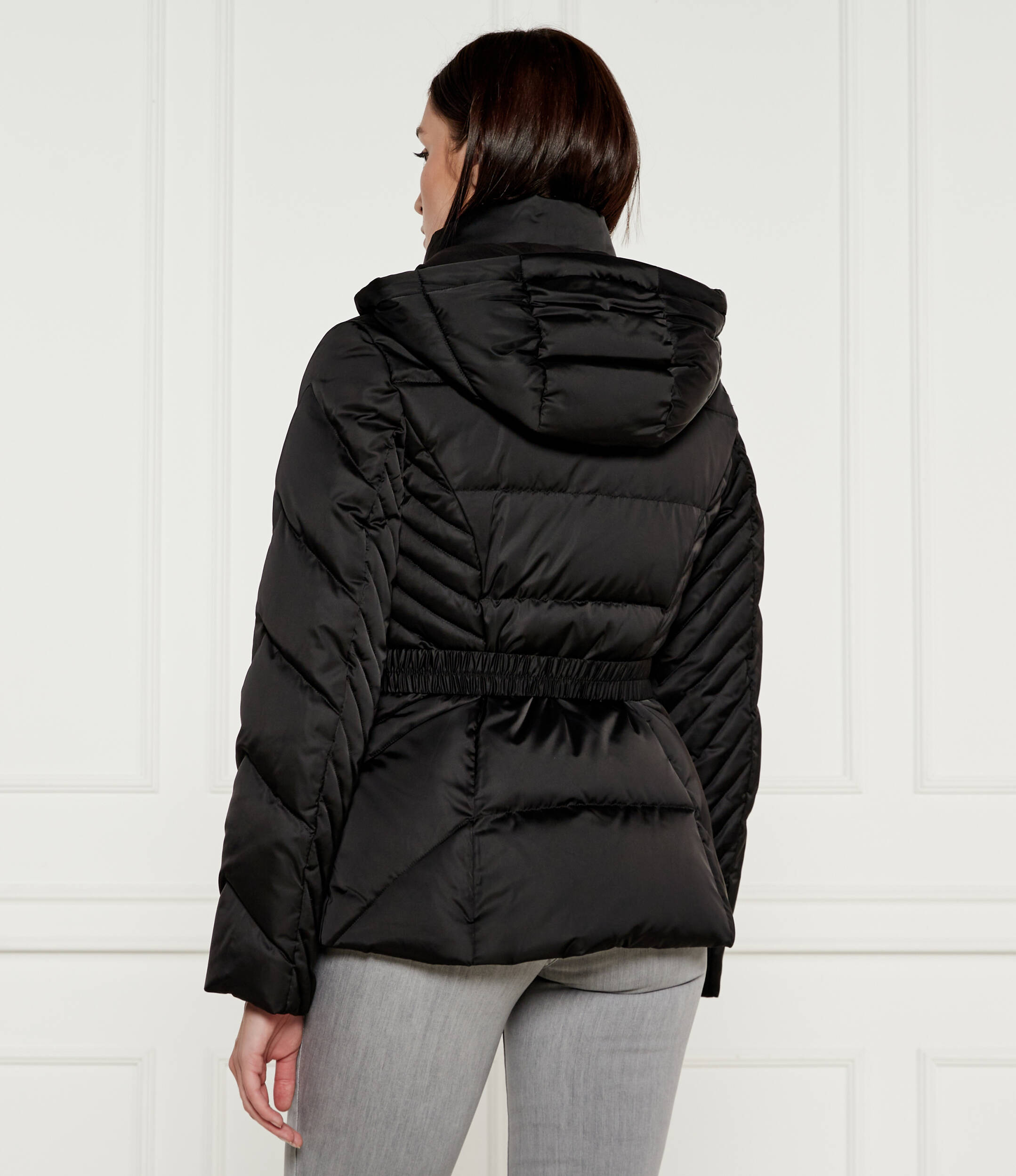 Guess Women's Black Hooded Zip-Up Jacket for Fall/Winter - Image 5