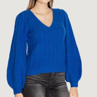 Guess Women’s Light Blue V-Neck Knitwear Sweater