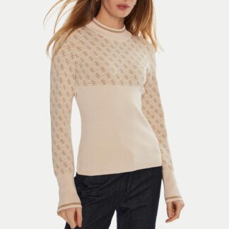 Guess Women's Beige Printed Knitwear