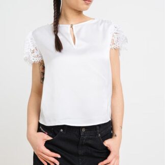 Guess Women's Plain Short-Sleeve Knitwear with Button Fastening