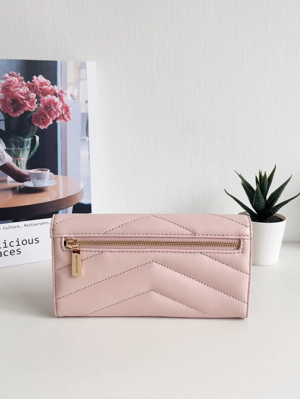 Michael Kors Jet Set Travel Quilted Leather Trifold Wallet - Image 3