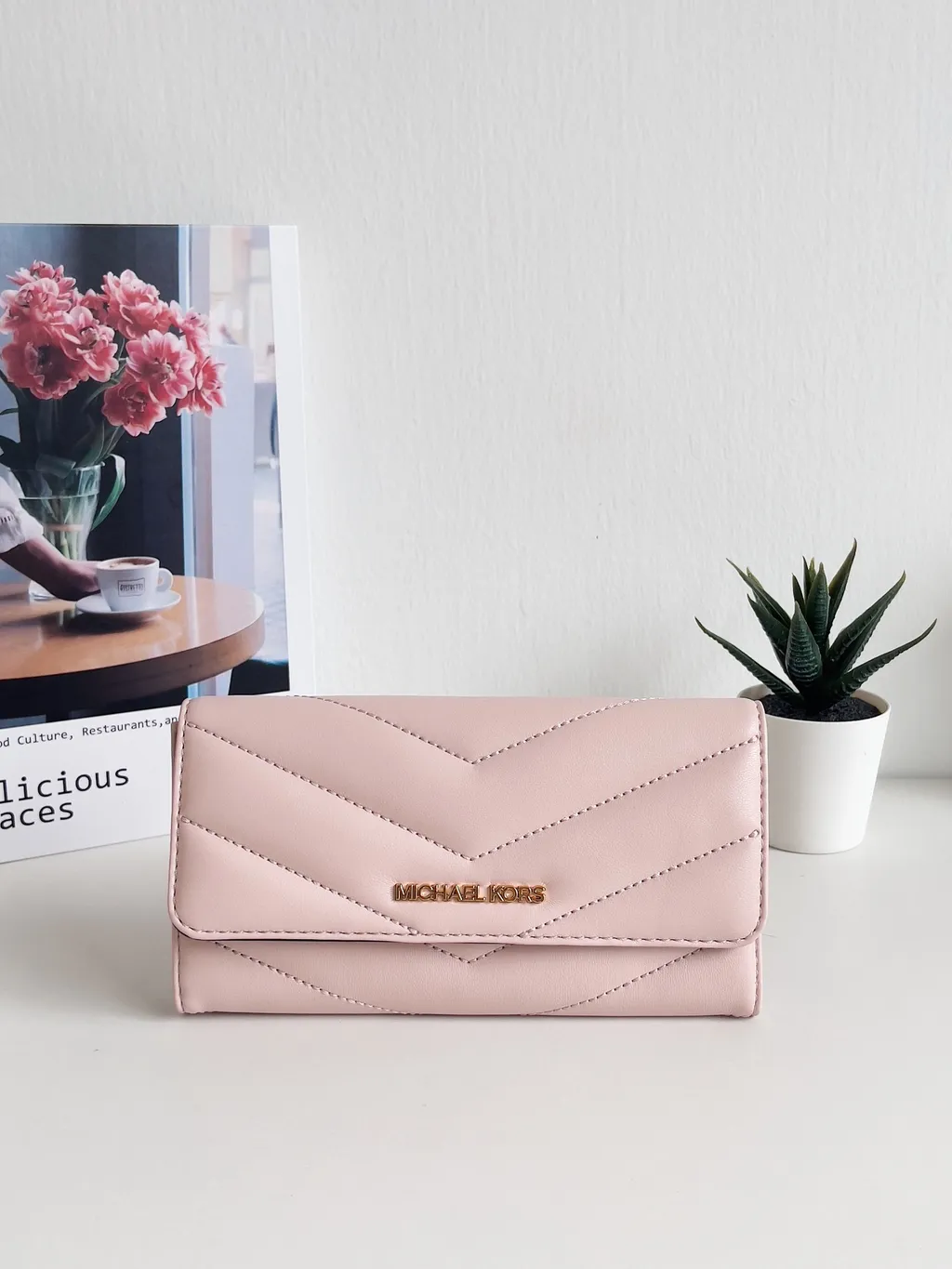 Michael Kors Jet Set Travel Quilted Leather Trifold Wallet - Image 2