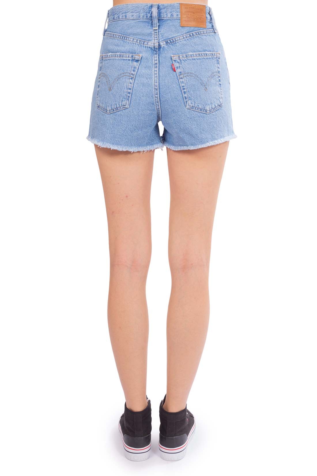 Levi's Women's Frayed Hem Denim Shorts - Image 3