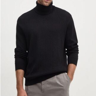 Armani Exchange Men’s Black Turtleneck Knitwear