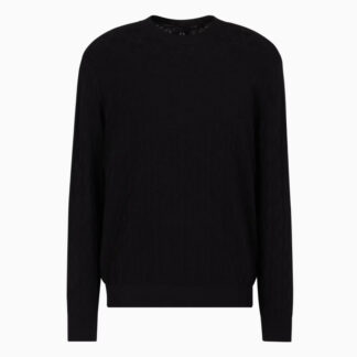 Armani Exchange Men's Black Print Knitwear