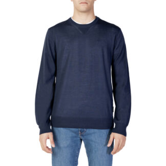 Armani Exchange Men's Blue Wool Blend Knitwear