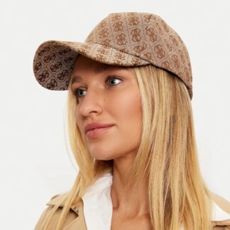 GUESS Women’s Beige Printed Fall/Winter Cap