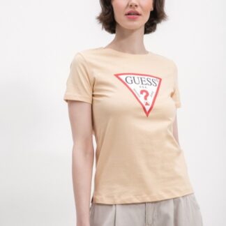 Guess Women’s Beige Printed T-Shirt