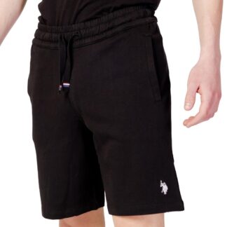 U.S. Polo Assn. Men's Plain Black Cotton Shorts
