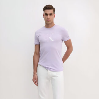 Calvin Klein Jeans Men's Lilac Plain T-Shirt