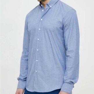Calvin Klein Men's Blue Geometric Button-Up Shirt