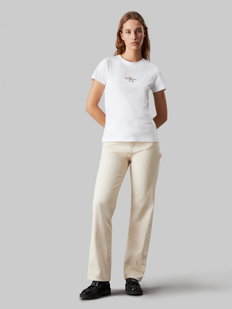 Calvin Klein Jeans Women’s White Plain T-Shirt - Image 4