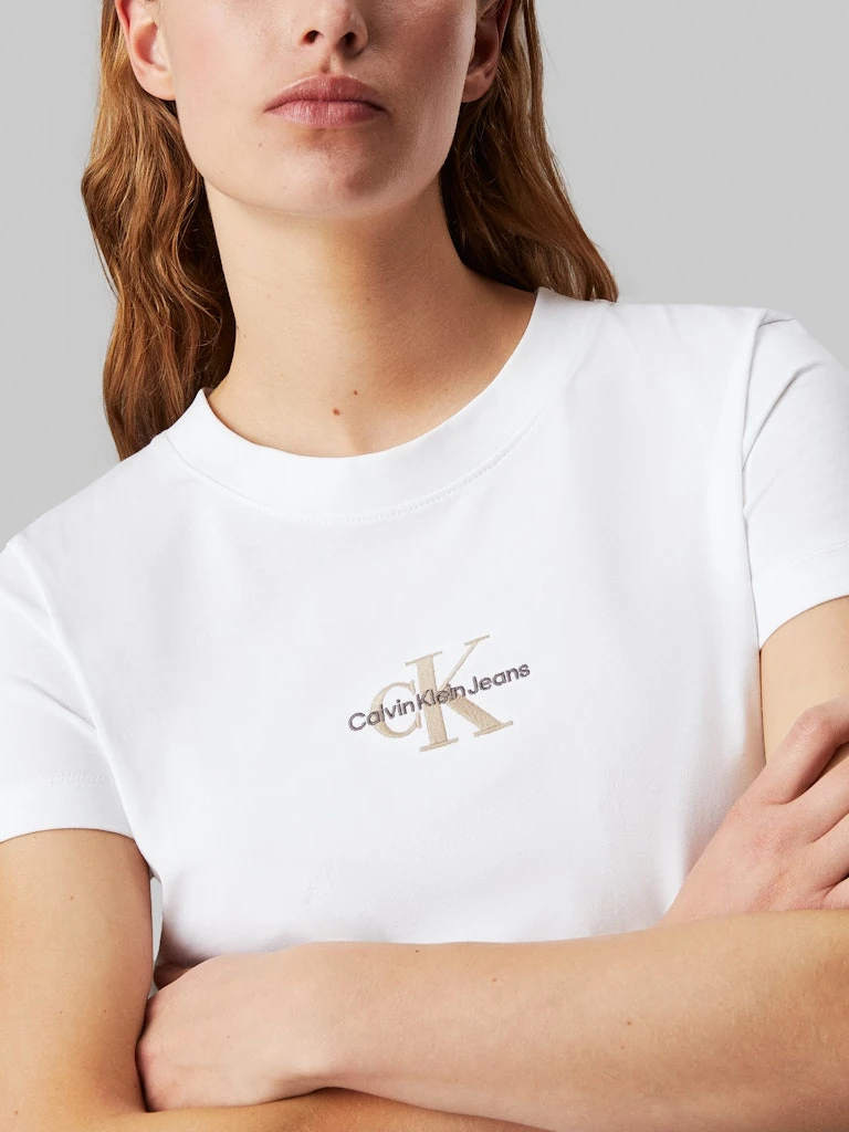 Calvin Klein Jeans Women’s White Plain T-Shirt - Image 3