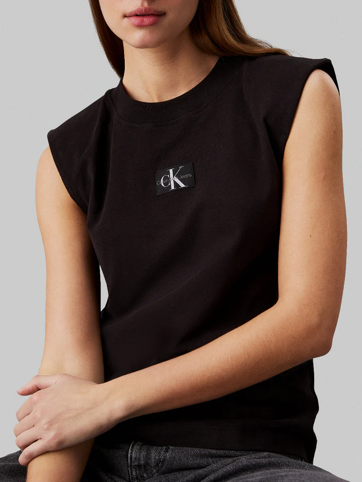 Calvin Klein Jeans Women’s Sleeveless Plain T-Shirt - Image 2
