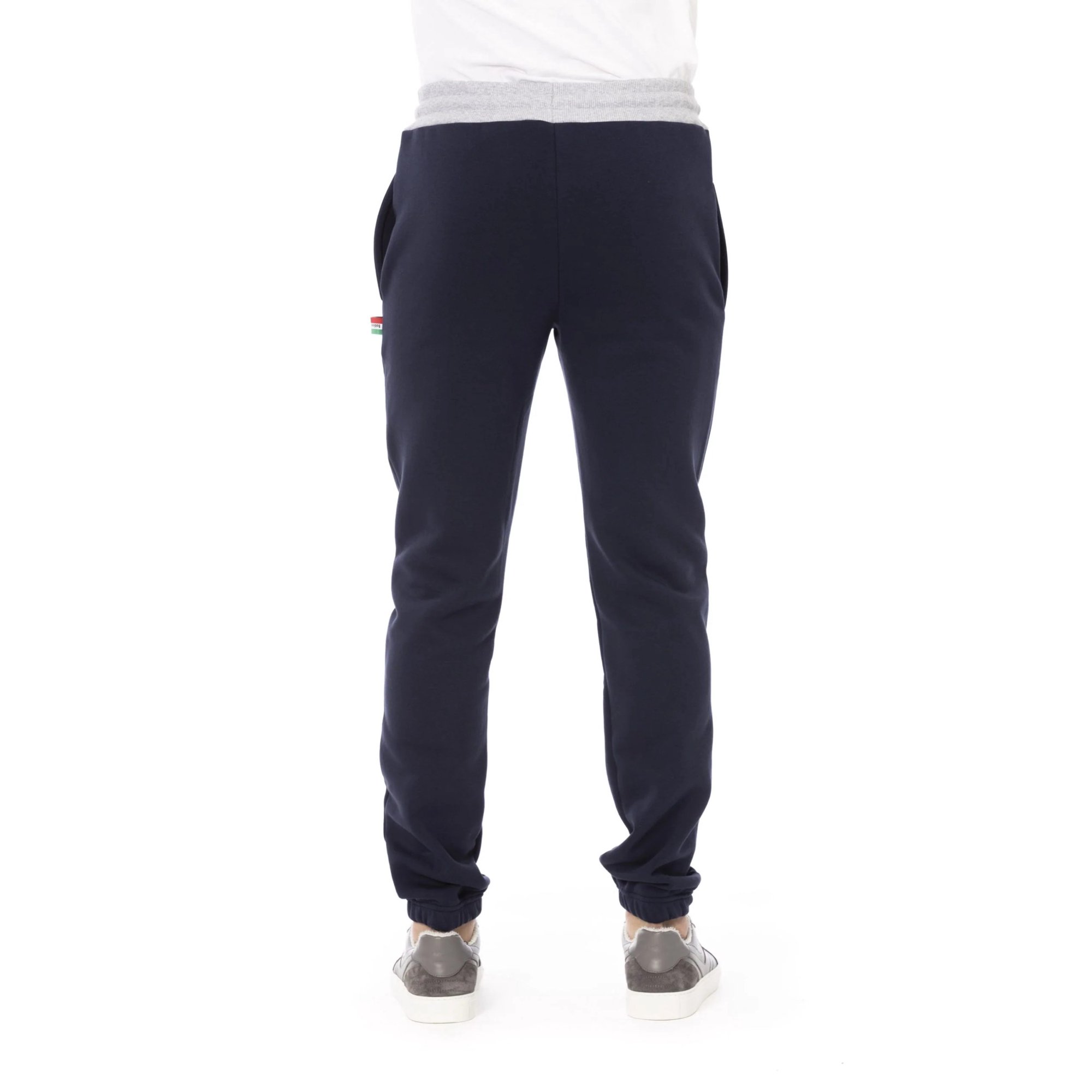 Baldinini Trend Men's Cotton Fleece Joggers with Tricolor Detail - Image 4