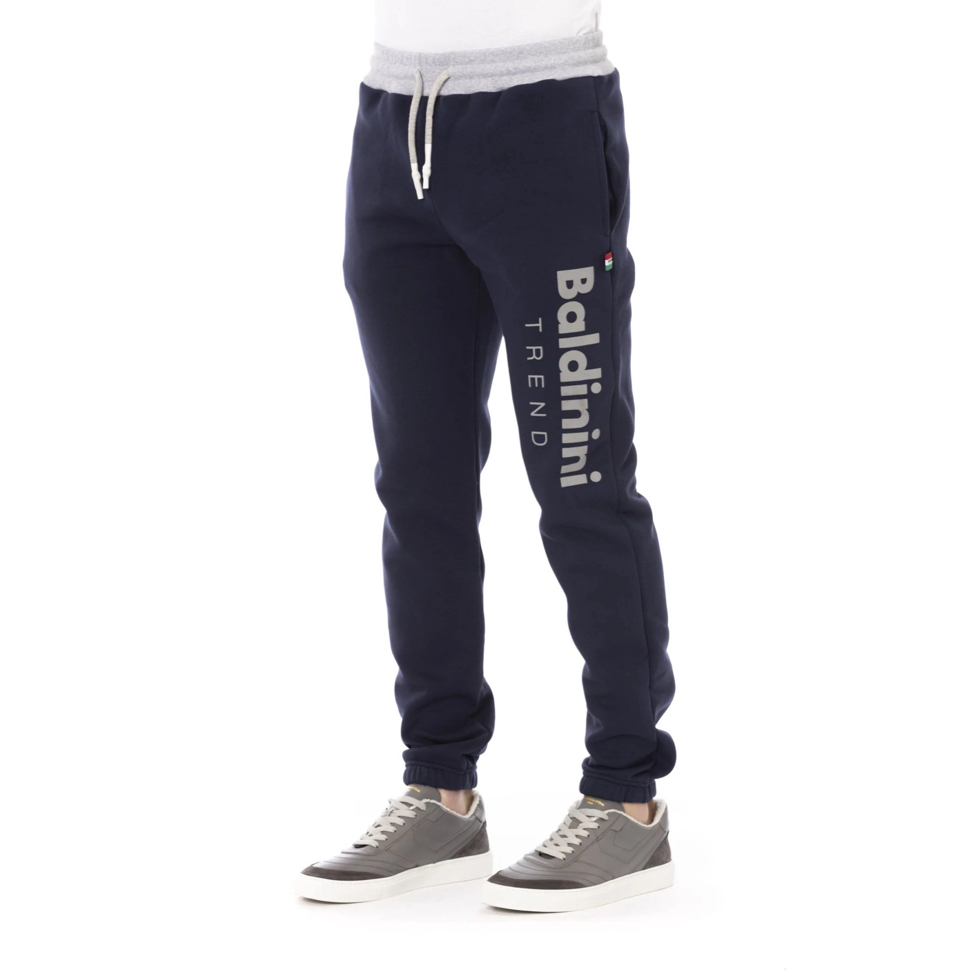 Baldinini Trend Men's Cotton Fleece Joggers with Tricolor Detail - Image 3