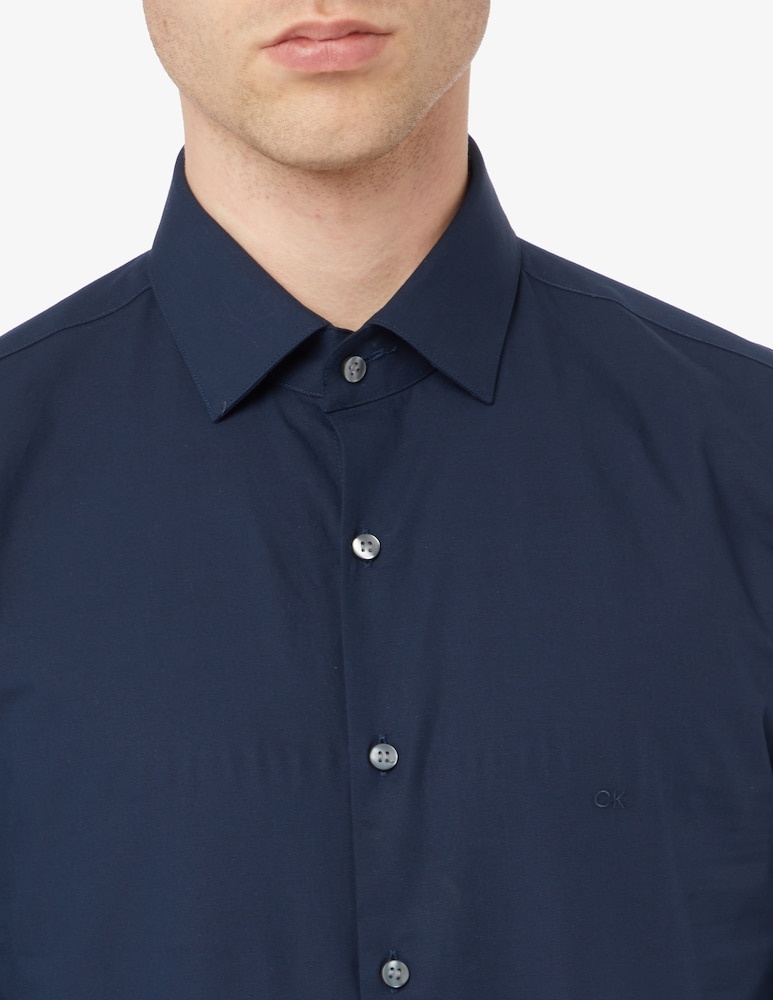 Calvin Klein Men's Blue Cotton Shirt - Image 4