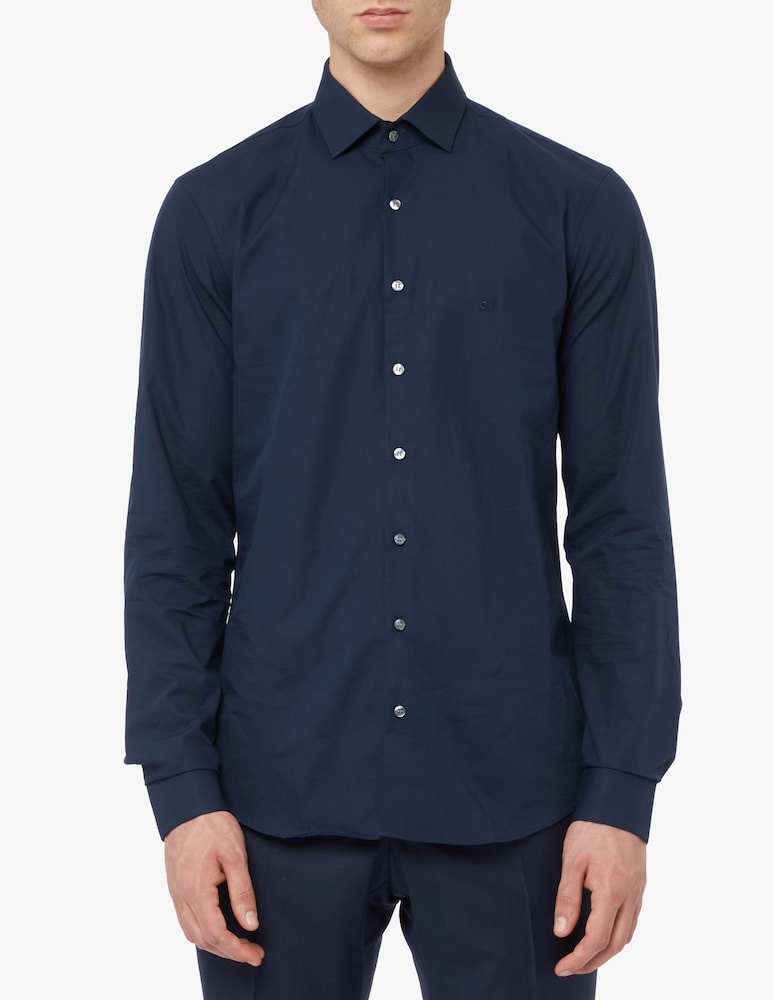 Calvin Klein Men's Blue Cotton Shirt - Image 2