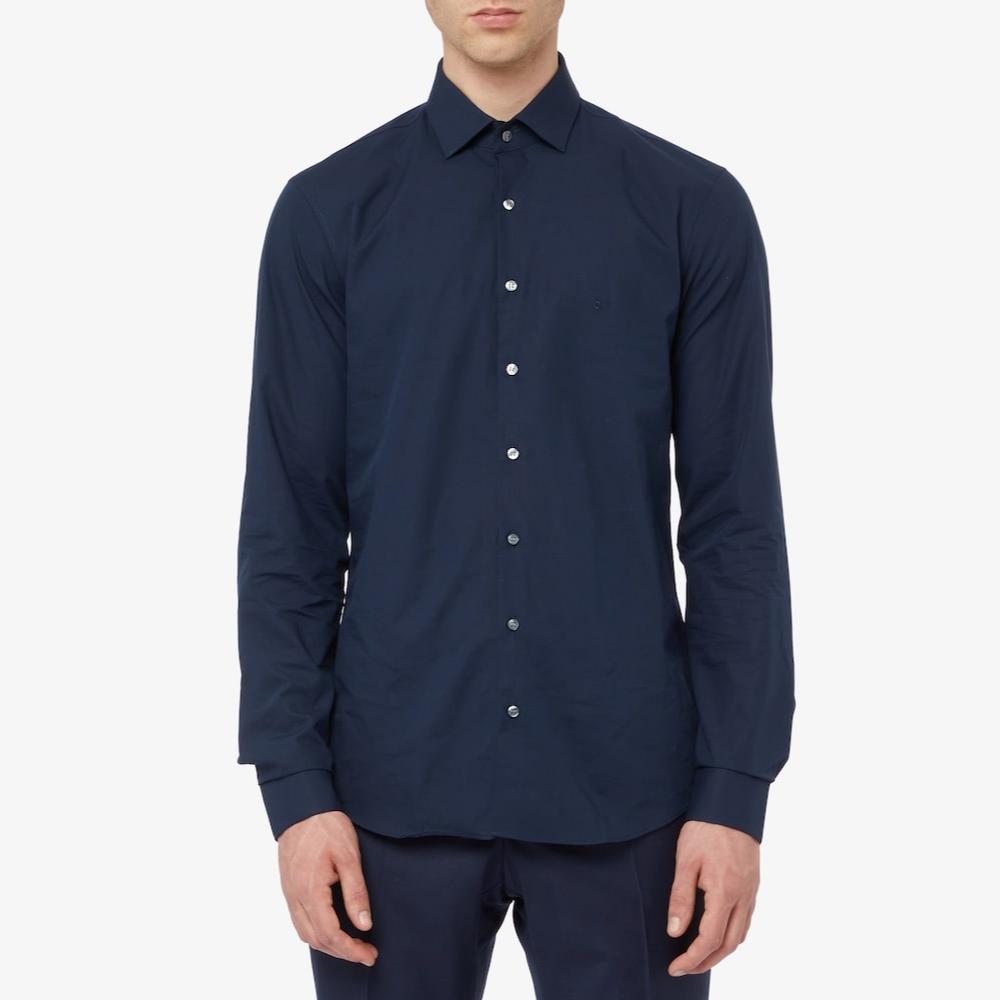 Calvin Klein Men's Blue Cotton Shirt