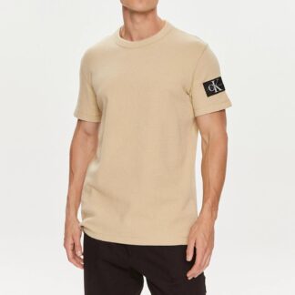Calvin Klein Jeans Men's Beige Round Neck T-Shirt