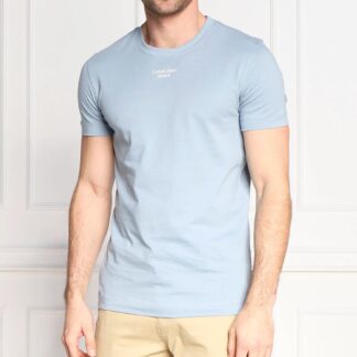 Calvin Klein Jeans Light Blue Cotton T-shirt for Men