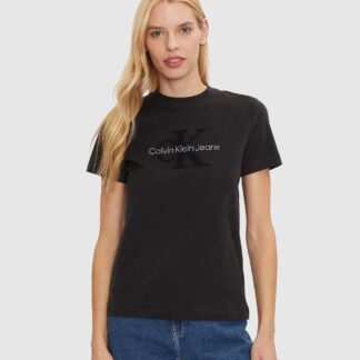 Calvin Klein Jeans Women's Black Printed T-shirt